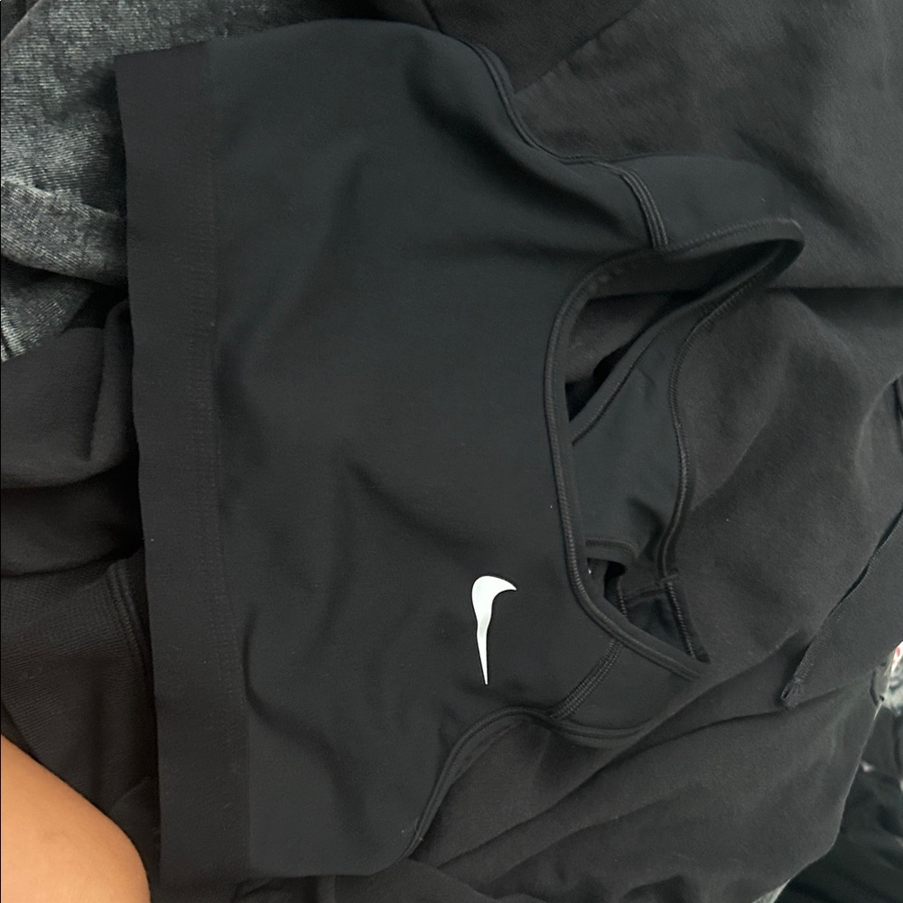 Nike Black Sports Top with White Logo
